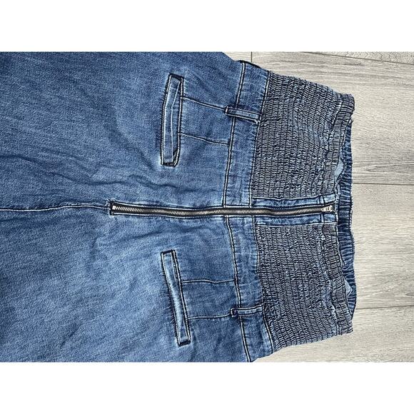 Pilcro Anthropologie The Skipper Strapless Jumpsuit Denim Wide Leg 18W A003655 - Picture 12 of 13